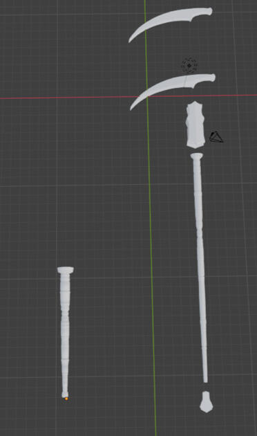 Scythe Model in blender
